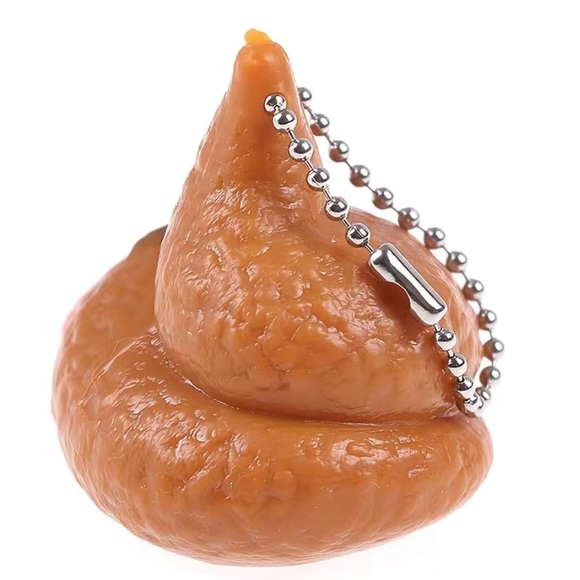 NWT 1 pc. Funny Poo Squeeze Emoticon Keychains - - Picture 4 of 6
